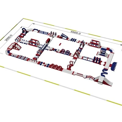Inflatable Splash Park Pulau Terapung Kembung Untuk Dijual 50x25m